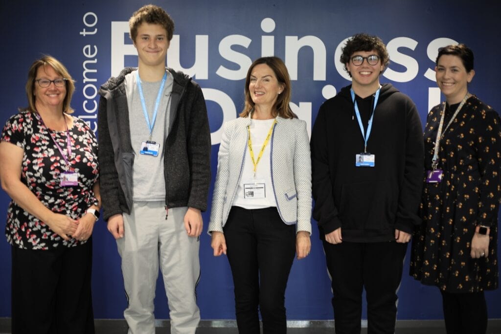 Lucy Allan MP and Business Students Telford College