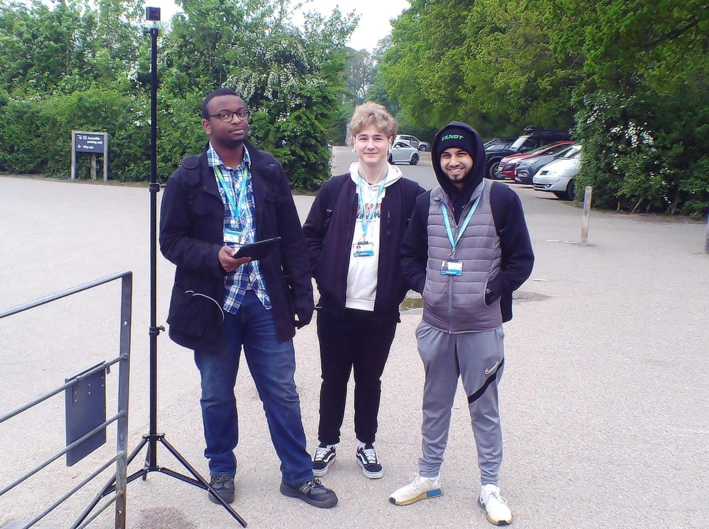 Computing students on location at Attingham Park